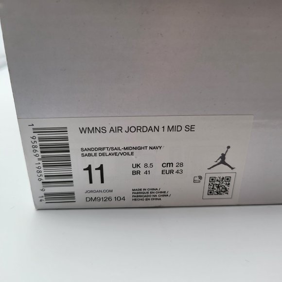 NEW Women 11 / Men 9.5 Air Jordan 1 Mid "Sanddrift" Shoes DM9126-104 - Picture 2 of 10